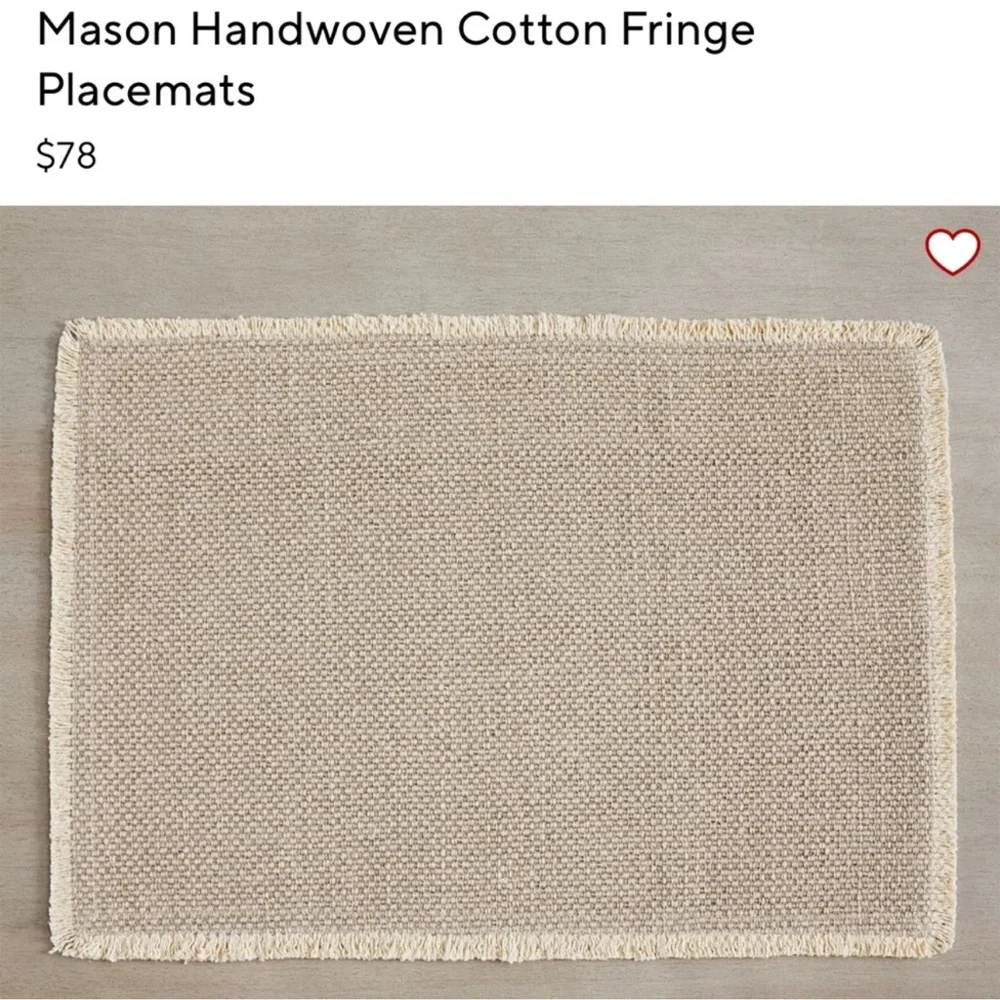 POTTERY BARN PLACEMATS